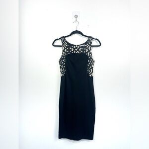 Yoana Baraschi Black Dress with lace detail Sz 2